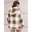 Plaid Hooded Teddy Coat, Elegant Zip Up Long Sleeve Winter Warm Outerwear, Women's Clothing