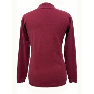 Solid Mock Neck Knit Sweater, Casual Long Sleeve Simple Sweater, Women's Clothing