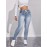 Drawstring Elastic Waist Skinny Jeans, High Stretch Slim Fit Washed Tight Jeans, Women's Denim Jeans & Clothing